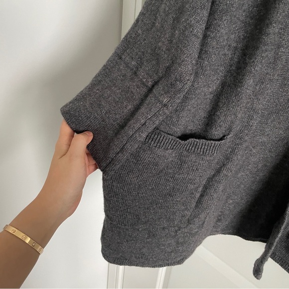 Contemporaine simons charcoal gray wool cardigan - Picture 4 of 5
